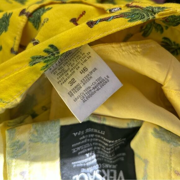 Vintage 90s Versace Jeans Couture Palm Tree Garden Of Eden Snakes jeans - Picture 11 of 16